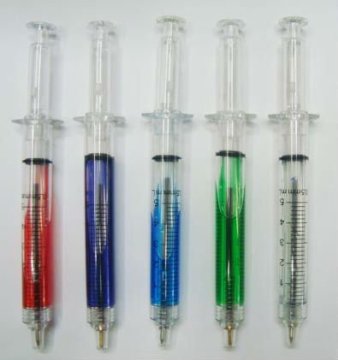 Medical syringe shape ball pen for promotion / syringe shape ball pen