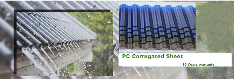 Building Material UV Coating Corrugated Sunlight Roof Polycarbonate Pc Sheet