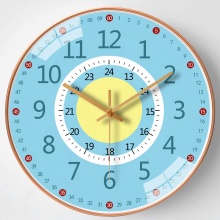 Modern Colorful Children's Wall Clock for Kids - Simple and Educational