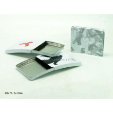 White slide tin box for mint and gift