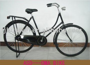 28 inch black oma bike/dutch bicycle with dynamo light