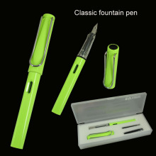 Classic Plastic Fountain Pen Smooth Writing Liquid ink Pen for School Students Christmas Gifts