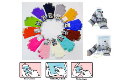 Jacquard And Embroidery Winter Touch Screen Gloves / Winter Glove / Touch Glove / Smart Glove