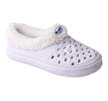 White eva kid cotton clogs