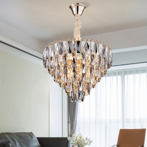 LEDER Living Room Crystal Chandelier Lights