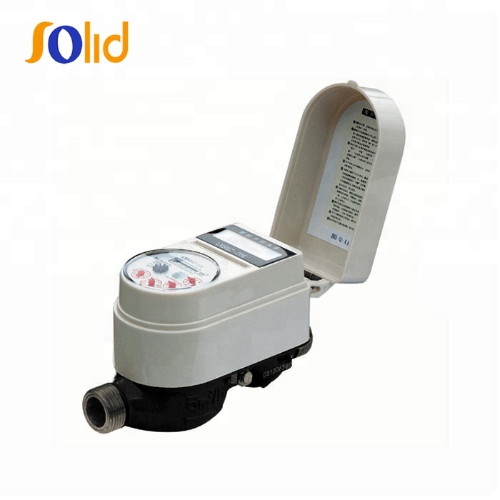 Smart IC Card Prepaid Water Meter plastic body Valve with sim card