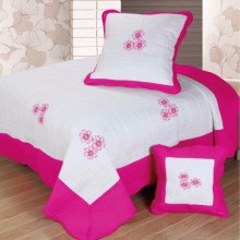 1PC EMB Microfiber Quilted Bedspread