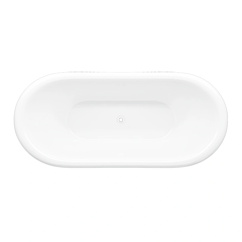 Golden Clawfoot Non-Whirlpool Freestanding White Acrylic Bathtub