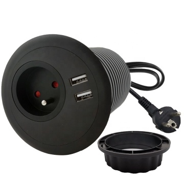 Desk Power Grommet Socket with 2 USB