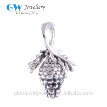 925 Silver Antique Finishing Jewelry Pineapple Silver Beads Fit European Bracelets