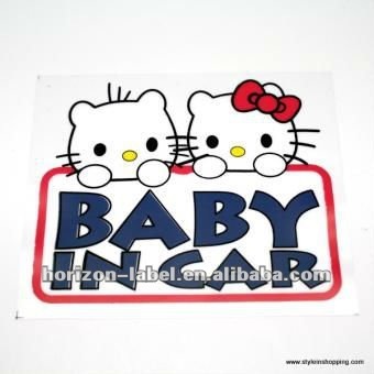 Custom design baby in car stickers