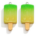 Γκρι ντεγκραντέ Χρώμα Ice-lolly Resin Cabochon Flatback Popsicle κρεμαστό γοητευτικό με αγκίστρι σκουλαρίκι