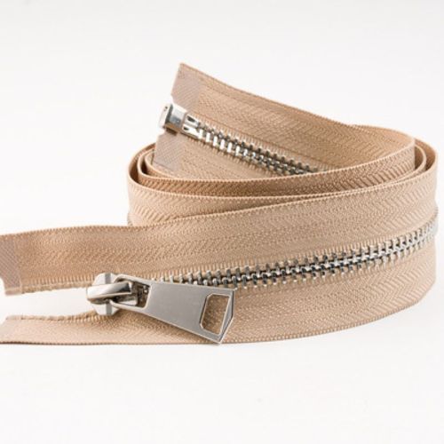 Hot sale secure silvery metal zippers for handbag