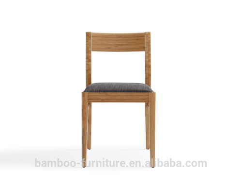 Modern and simple style bamboo dining chair with the Soft surface Solid bamboo dining furniture