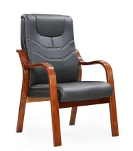 Office Chair Managerial Chair C205 Wooden Chair Leather Executive Chair
