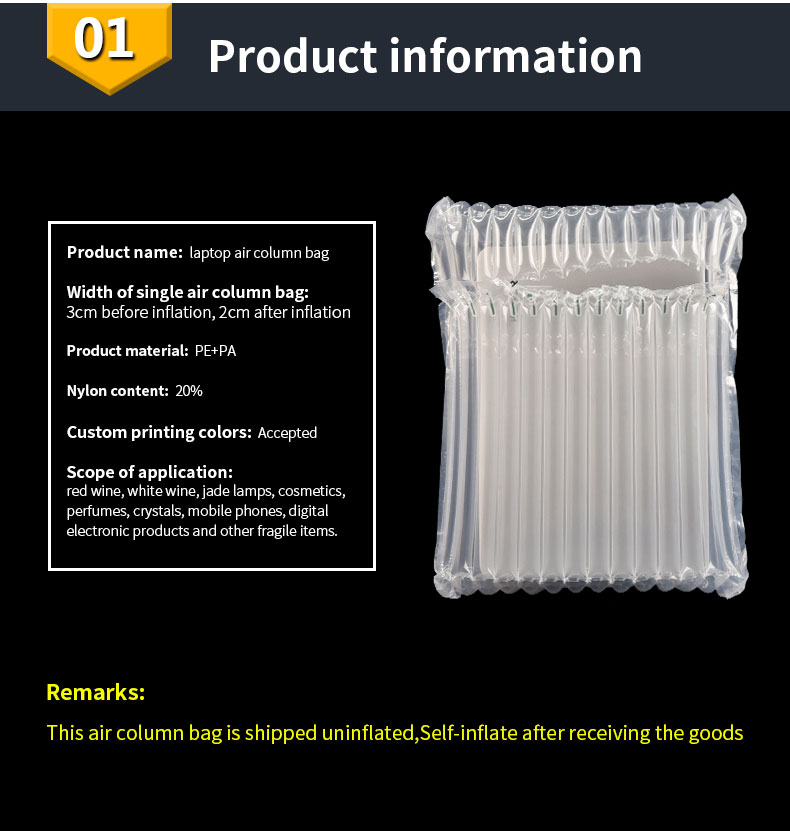 shipping inflatable wrap China supplier custom size inflatable air column bag for ipad phone laptop