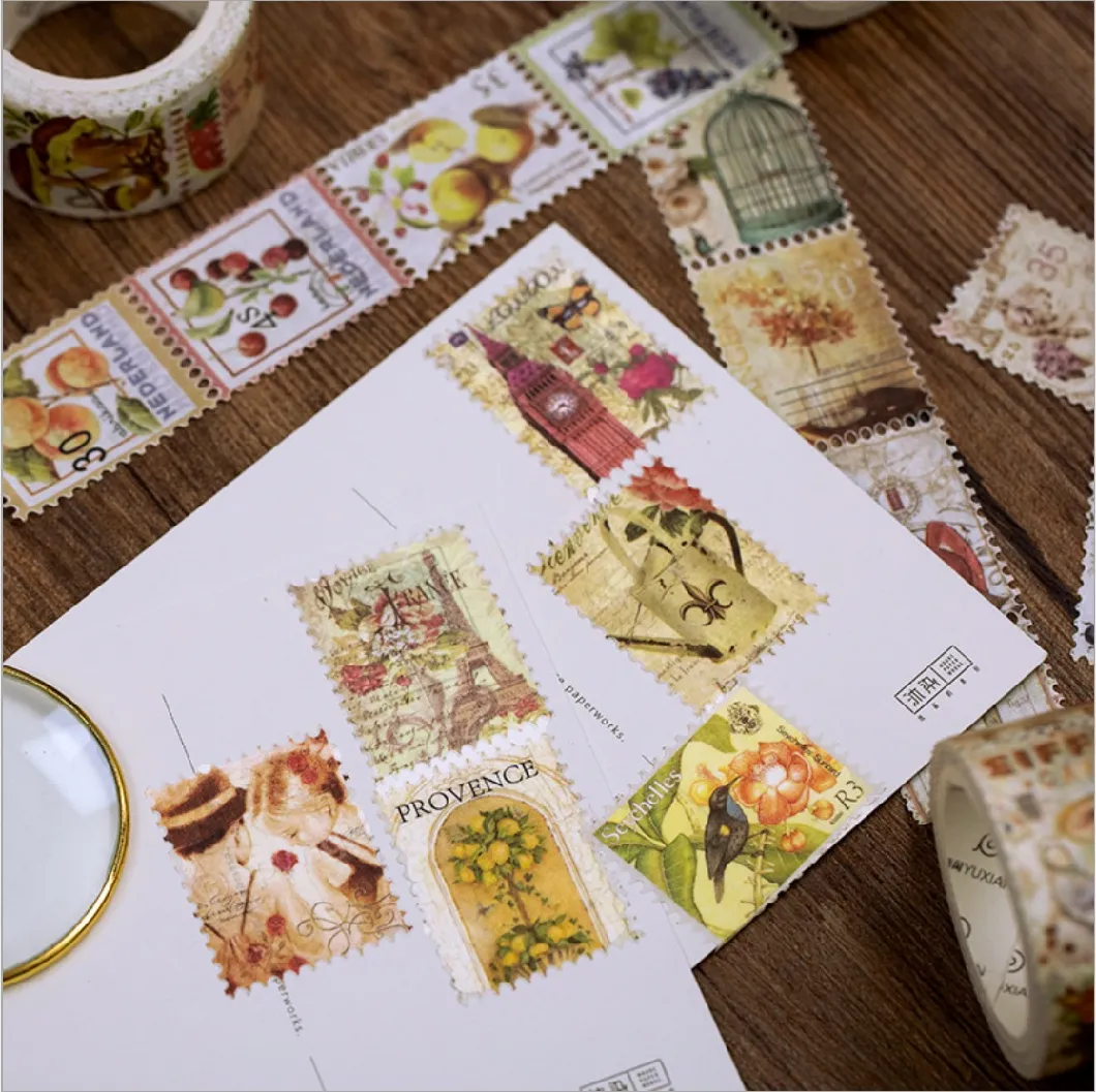 Retro Stamp-Collecting Series Washi Tape of Decoration Sticker