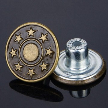 Star Metal Jeans Button