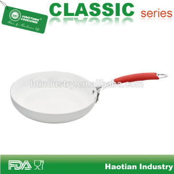 Aluminum ceramic coated white fry pan