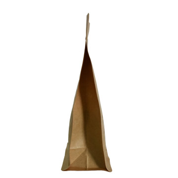 Захватываемая коричневая крафт -бумага кофейная фольга мешки с плоским дном мешочке