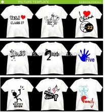 OEM WHITE COLOR BLANK TEAM TSHIRT WITH CUSTOMERIZED FUNNY DESIGN