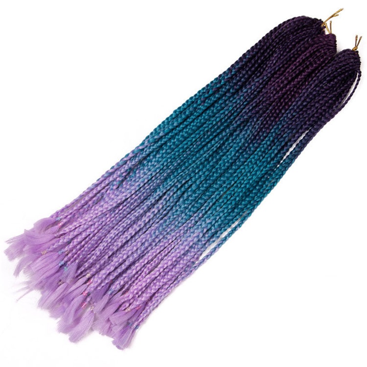22inch Box Braids with Ends Fan Out Crochet Hair Braids Extension Synthetic Hair Darling Braids Wholesale