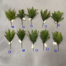 High Quality Plastic Real Touch Artificial Fern Leaves Plants for Sale
