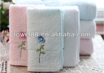 2014 flower custom embroidered towels