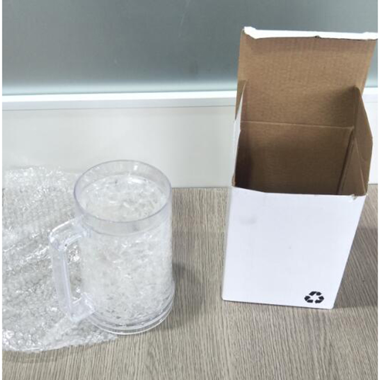 Refreezable 16oz Frosty Gel Mugs With Handle| Double-Wall Insulation for Ice Cold Beer Drinking BPA-Free Freezer Mugs With Gel