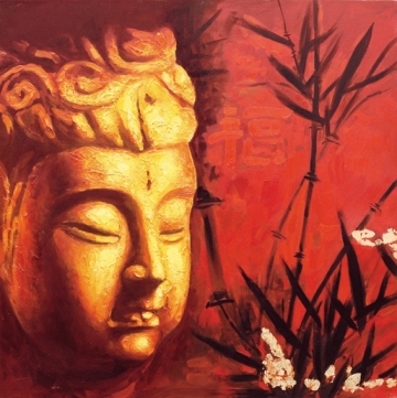 handmade buddha painting for wall decoration/Acrylic Buddha Painting