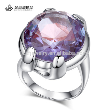2015 Stainless Steel Ring Year Anniversary Ring Purple Ring With Big Stone Wholesale