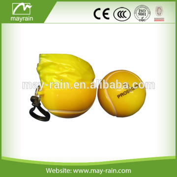 Disposable emergency PE rain poncho/rain coat/raincoat in ball