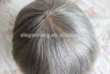 Elegant-wig grey hair toupee, skin injection toupee human hair on selling