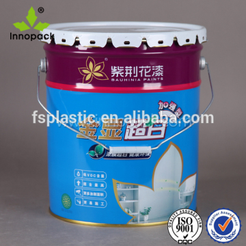 18L Round metal bucket for liquid with sealing cover and handle