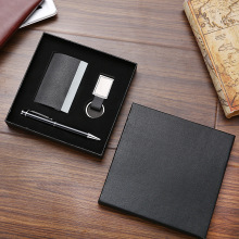 Hot Selling Custom Leather Keychain and Name Card Holder Gift Set - Low Price Office Gadgets