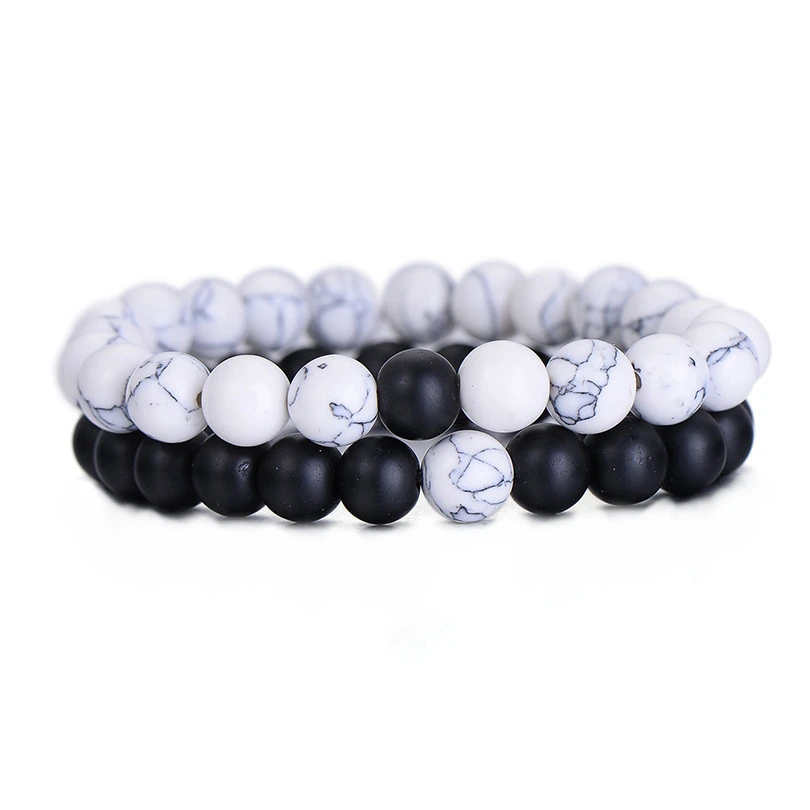 DIY Natural Stone Jewelry Couple 8mm Beaded Bracelet for Men Women