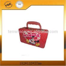 Popular cartoon portable tin boxes portable gift tin boxes