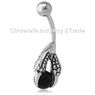 Chirurgische Stahl Kool Katana Bauch Ringe Jeweled Ball