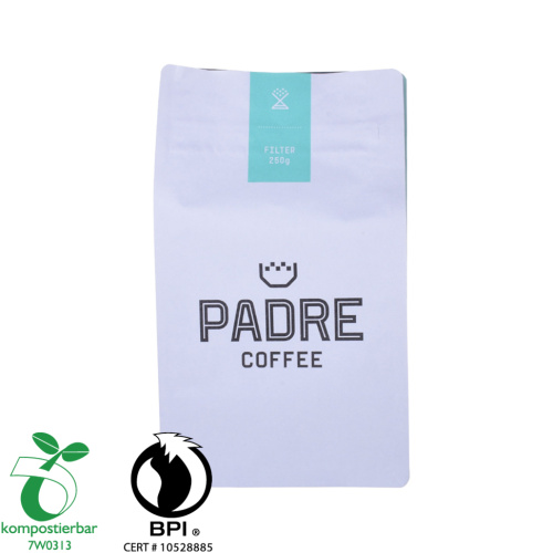 Laminated Material Customized Logo Printed Flat Bottom Coffee Bag