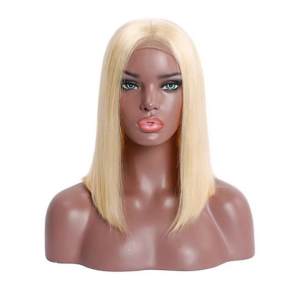 Short Bob 13x4 Transparent Lace 613 Blonde Lace front Human Hair Wigs  Frontal Wigs Blonde Straight Hair Wigs Remy Hair