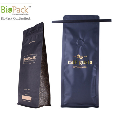 Bolsa de café biodegradable de 12 oz con certificado BPI