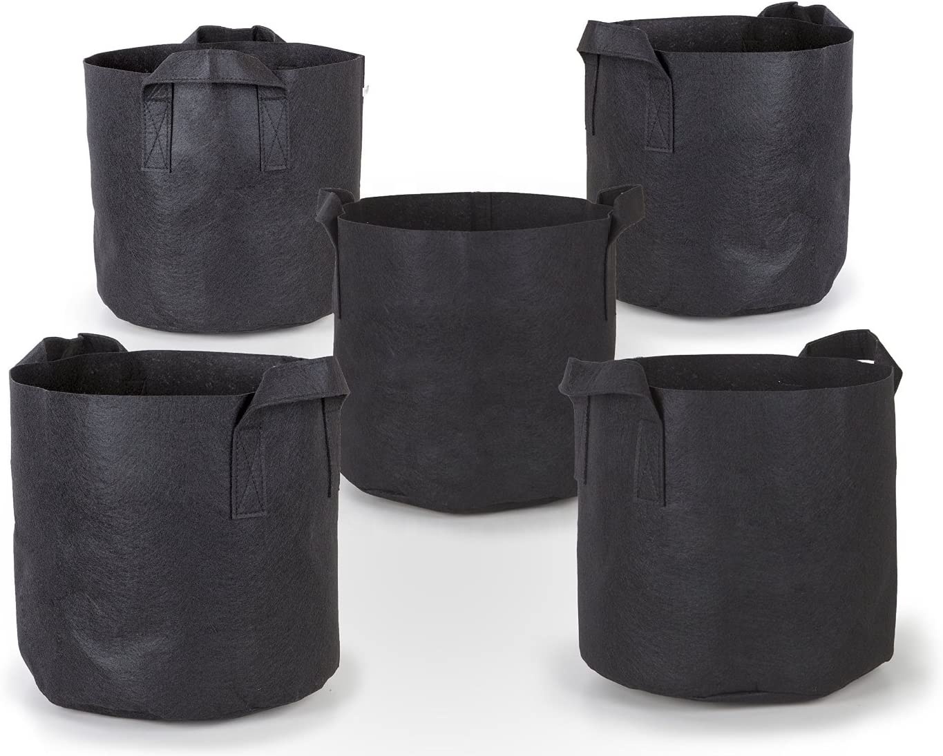 Factory stock 1-400 gallon All Size Non woven Plant Fabric Pots Grow Bags with Handles planting bags