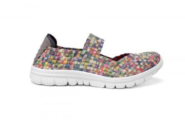 Colorful Woven Design Flat Casual Dance Shoes