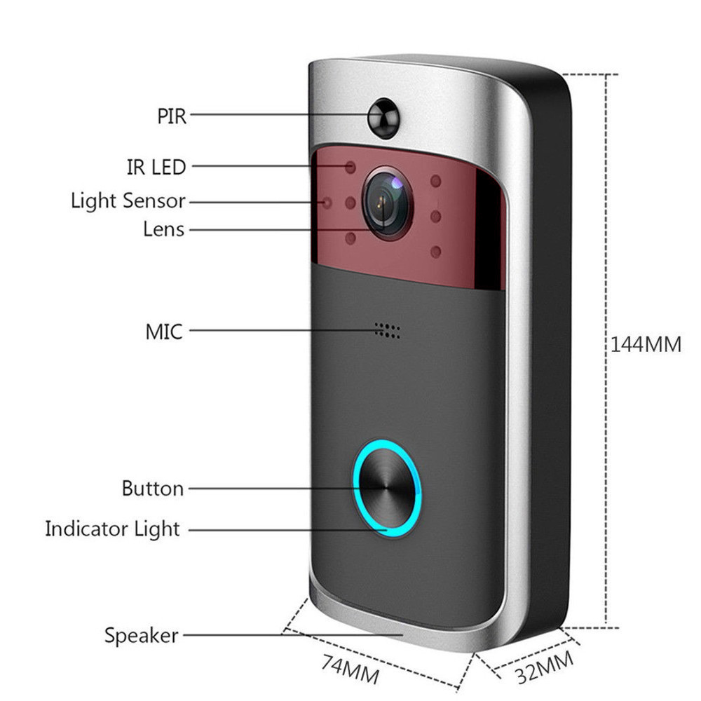 EKEN V5 WIFI Doorbell Smart IP Video Intercom Video Door Phone Door Bell Camera For Apartments IR Alarm Wireless Security Camera