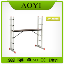 Aluminum folding scaffold ladder