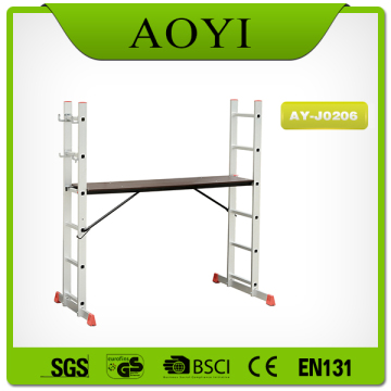 Aluminum folding scaffold ladder