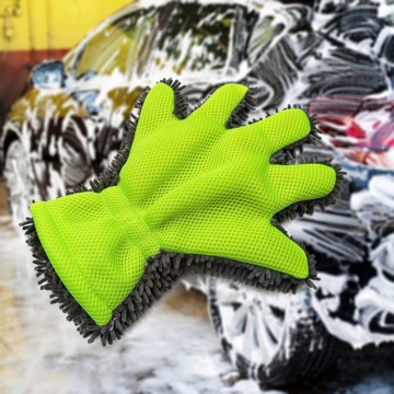2020 Univrsal Car Washing Gloves Chenille Five Fingers Car Wash Gloves Microfiber Finger Gloves Cloth Auto Car Cleaning Tools