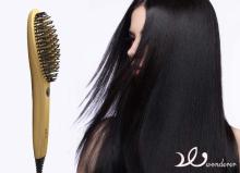Hair Straightening Brush Ceramic Material