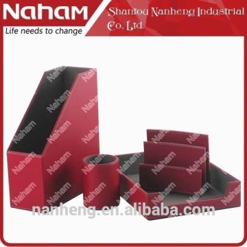NAHAM mini office desk leather stationery gift set