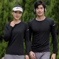 Men Dry Fit Workout Long Sleeve Athletic Gym
